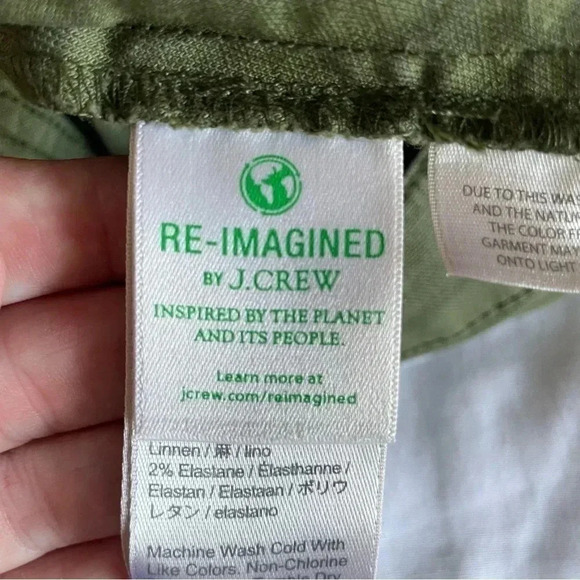 J.Crew Military Green Shirt Skirt Size 8 Pockets Y2K 90’s Casual Flat Front - Picture 6 of 8